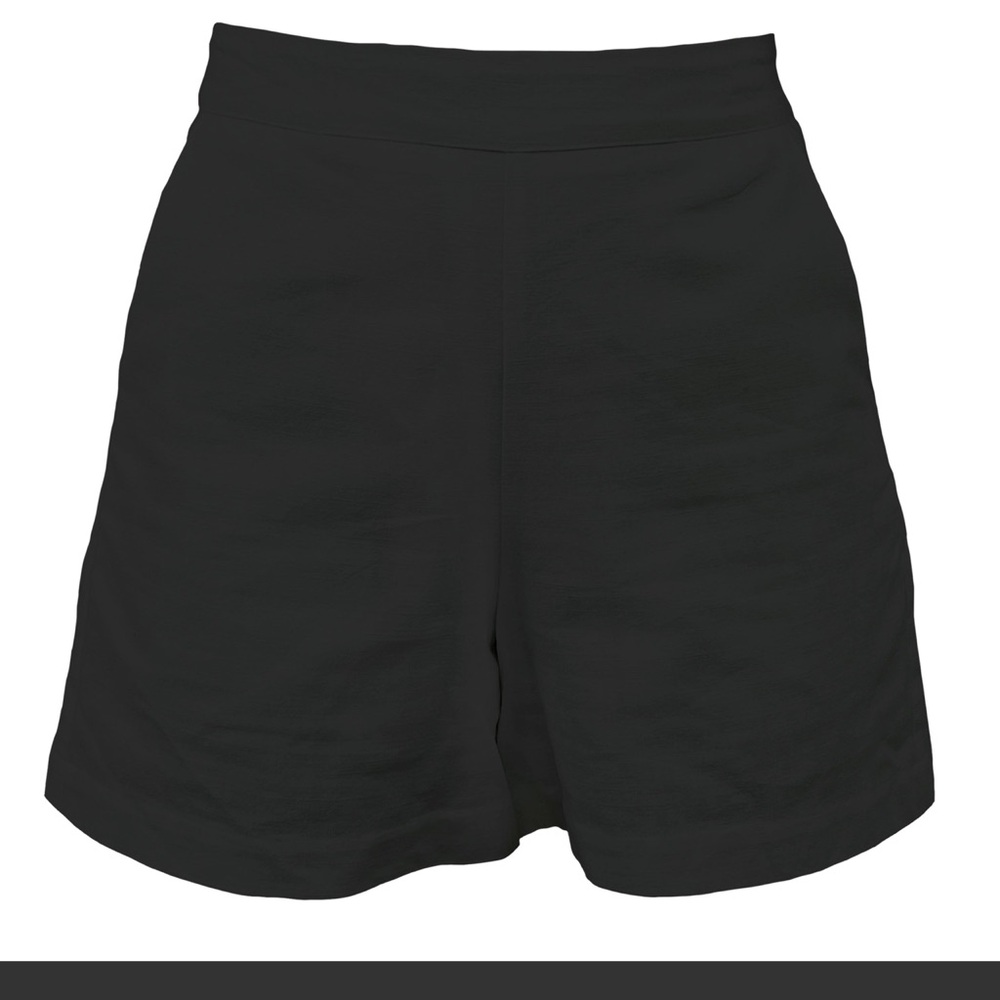 Classic Black linen Women's Shorts - Picture 4 of 5